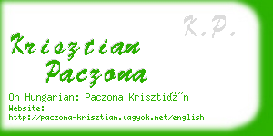 krisztian paczona business card